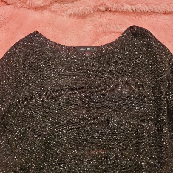 Rock & Republic metallic knit top - Picture 9 of 15